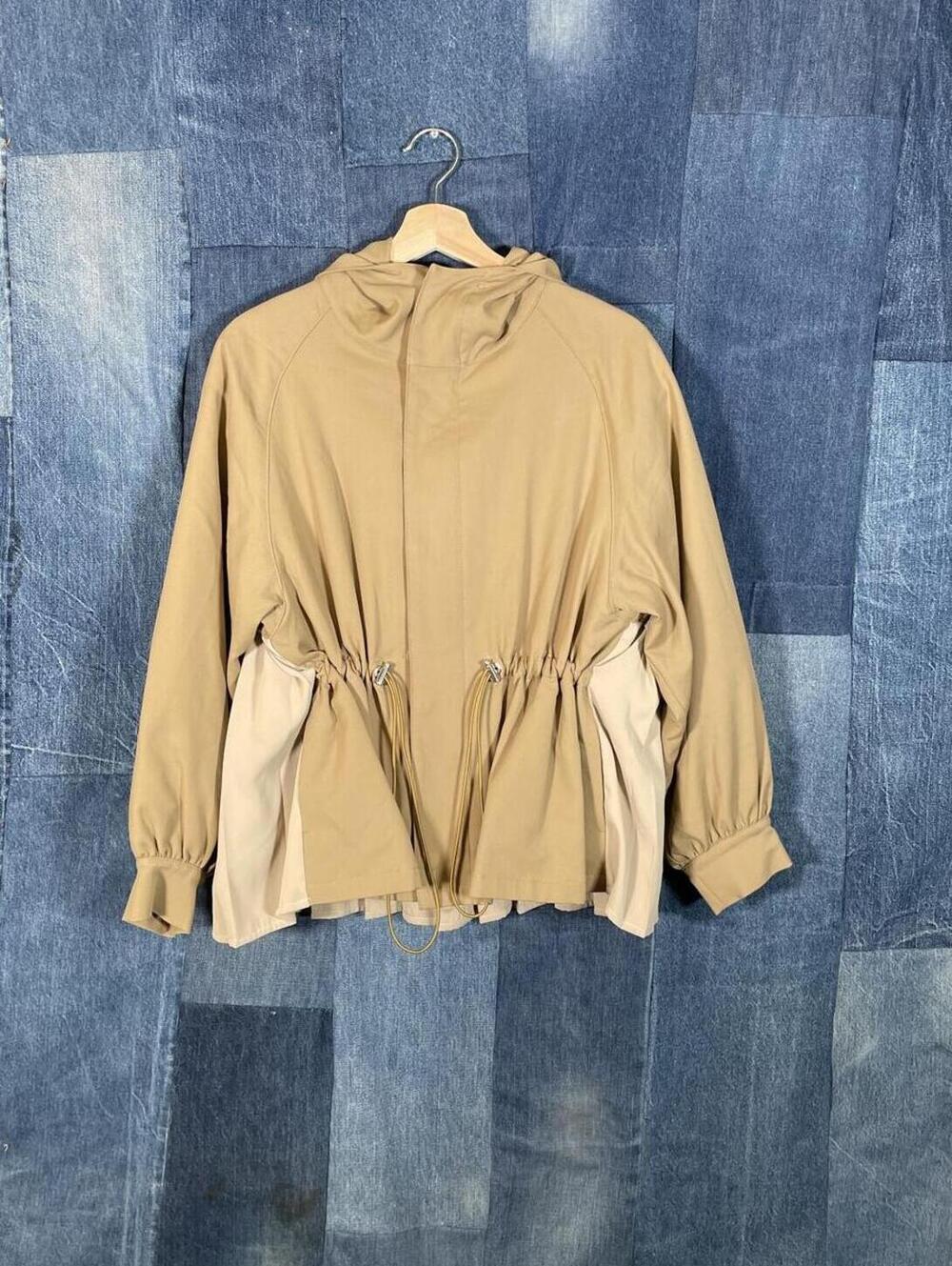 HARE Japanese Tan Cropped Pleated Jacket